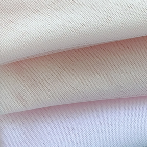 100% Polyester Tüll Mesh Net Transparente Illusion Hautfarbe Tüll Net Sechseckiges Soft Mesh Tüll Stoff - Product Image 1