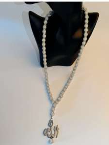 Kalung besar Muslim Arab, Kalung bola disko berlian imitasi rantai Sweater Arab Allah untuk doa Muslim - Product Image 5