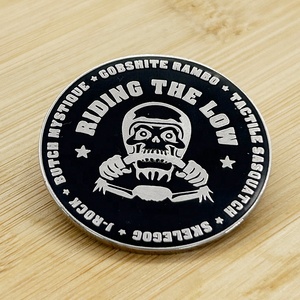 Fabrika özel Logo yeni tasarım Metal yuvarlak sert emaye harfler yaka Pin büyük boy üniforma göğüs düğme broş adı rozeti - Product Image 2