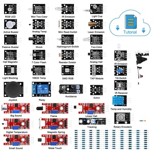 Mcu Education User For Arduino starter fai da te Raspberry Pi Mega2560 per Uno R3 37 In 1 Set di schede per modulo sensore Kit