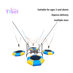 Euro <span class=keywords><strong>Bungee</strong></span> bốn người <span class=keywords><strong>Inflatable</strong></span> <span class=keywords><strong>Bungee</strong></span> Trampoline trò chơi với bánh xe máy cho giải trí trong nhà/ngoài trời - Product Image 4