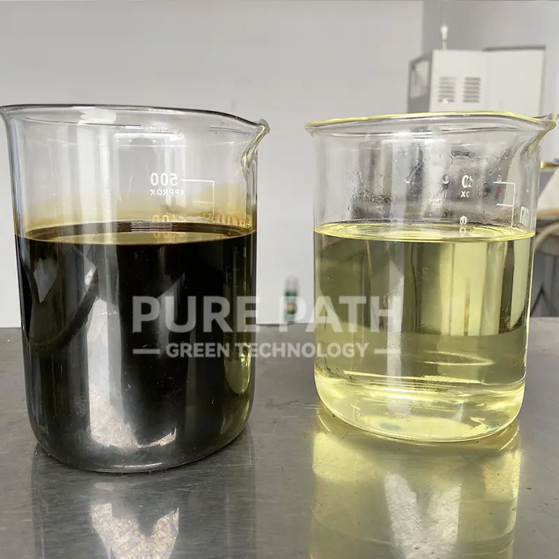 इस्तेमाल किया काले इंजन तेल प्लास्टिक/टायर Pyrolysis तेल करने के लिए वाणिज्यिक डीजल संयंत्र के लिए बिक्री