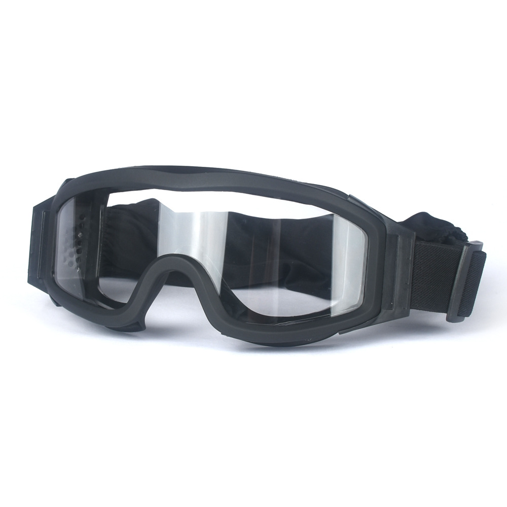 black frame/transparent lens