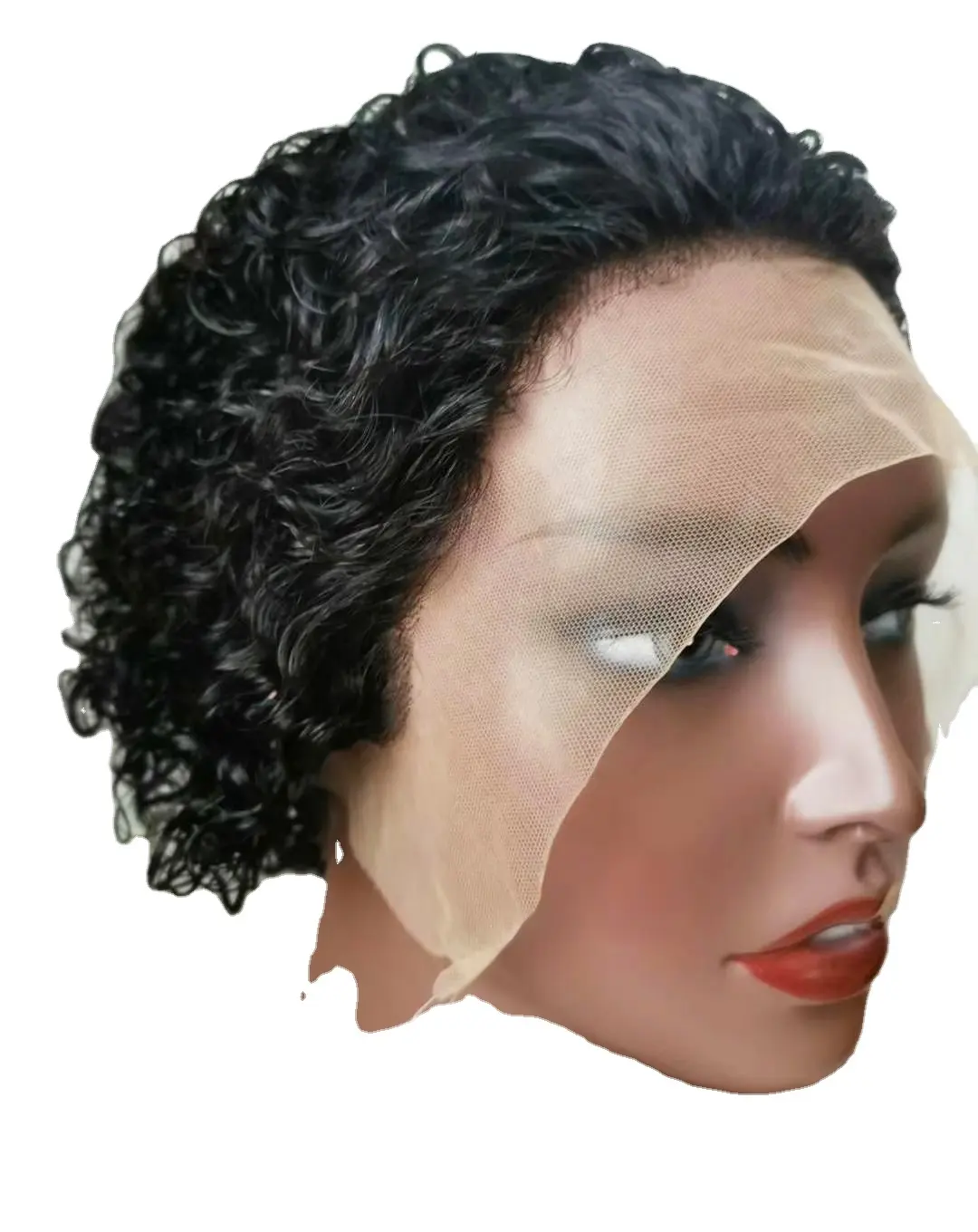 Capelli Antimi all'ingrosso 13x4 HD parte anteriore libera Pixie taglio capelli umani parrucca corta riccioluta parrucche per donne nere capelli brasiliani