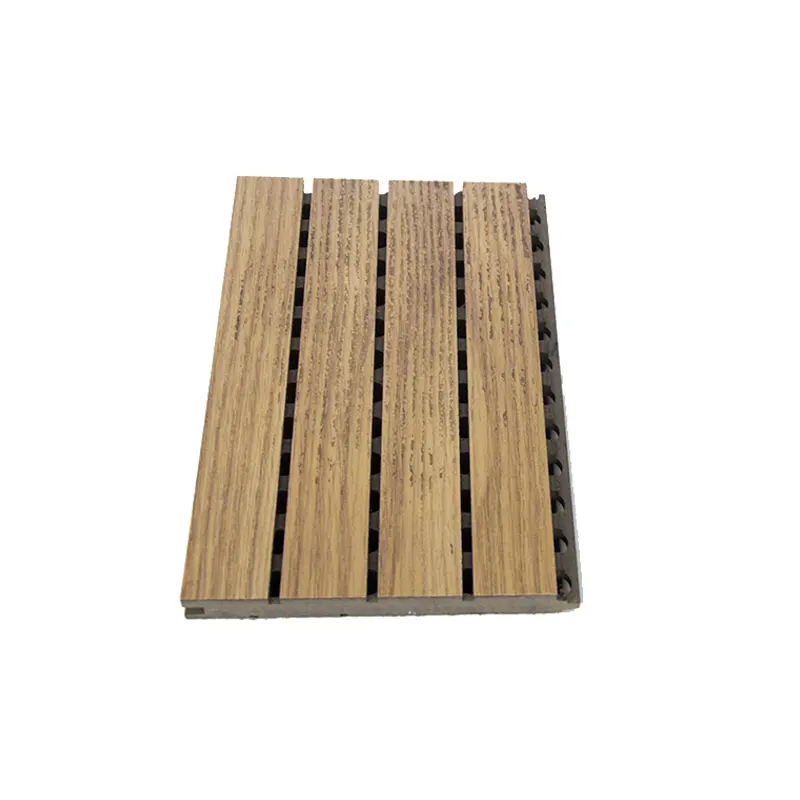 Fabricants Vente en gros Panneau d'isolation acoustique absorbant le magnésium en bois rainuré de haute qualité
