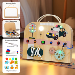 Bebekler için meşgul ahşap kurulu el yapımı Montessori sensör oyuncaklar aktivite erken geliştirme ve otizm eğitim hediye için seyahat - Product Image 5
