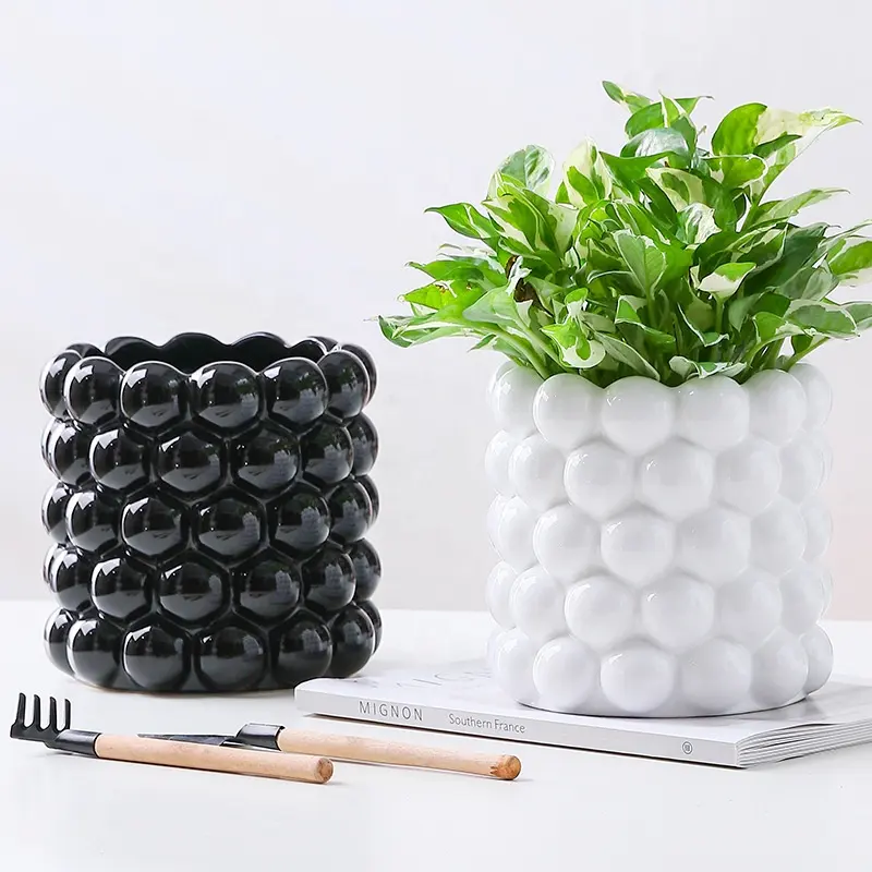 Nova Chegada Panelas De Arte Para Flores Design Popular Com Drenagem vasos de plantas suculentas Plantador De Cerâmica Para Fontes De Jardim