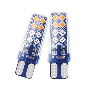 Car Motorcycle Dual Color Silicone Strobe <strong>LED</strong> Light T10 <strong>2025</strong> 16SMD <strong>Red</strong> Blue Flashing Light Reading Indicator Light - Product Image 2