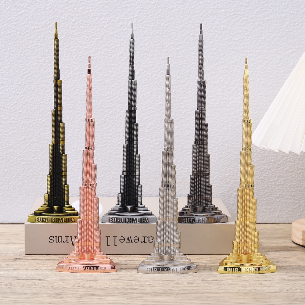 Tour Burj Khalifa argent 25cm