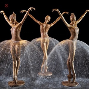 <strong>City</strong> Square Modern Art Bronze Ballerina Sculpture Ballet Dancer Water <strong>Fountain</strong>