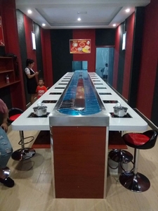 Thông Minh Di Động Cổ Điển Kaiten Tự Chọn <span class=keywords><strong>Sushi</strong></span> Băng Tải Với Lưỡi Liềm - Product Image 3
