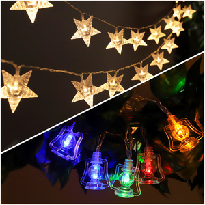 Luci della stringa della batteria a LED stelle della luna e disposizione della stanza colorata a stelle piene luci della stringa di campeggio