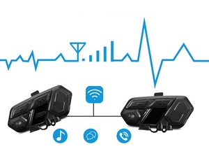 TERFU M1-auriculares con dientes azules para motocicleta, sistema de intercomunicación de 8 conductores, intercomunicador resistente al agua - Product Image 6