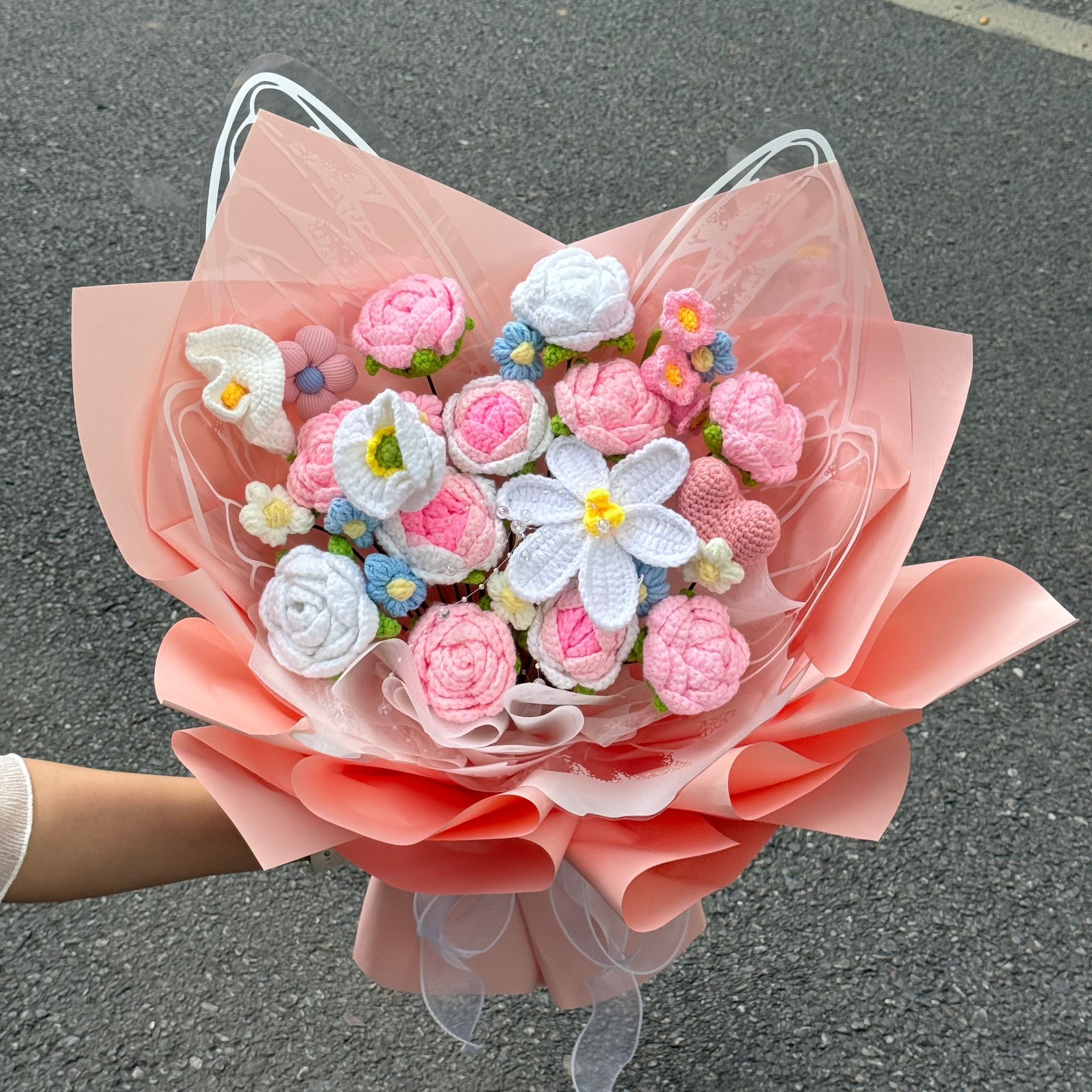 Elfe papillon rose [comprend un sac cadeau + une carte de vœux C