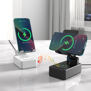 クリエイティブ製品主導のワイヤレス充電器目覚まし時計マウスパッド充電器5in1車のスピーカーフォン - Product Image 6