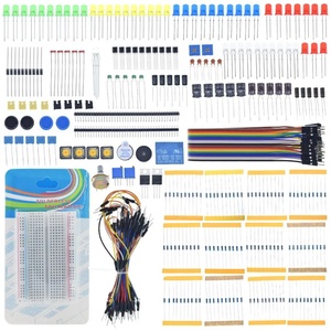 Diy Electronic Component Base Fun Kit Himbeer-Pi-Bundle mit Breadboard-Kabel widerstand, Kondensator