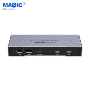 4k 60hz USB 2.0 C型HDMI KVM切换器2端口HDMI KVM切换器，用于笔记本电脑显示器