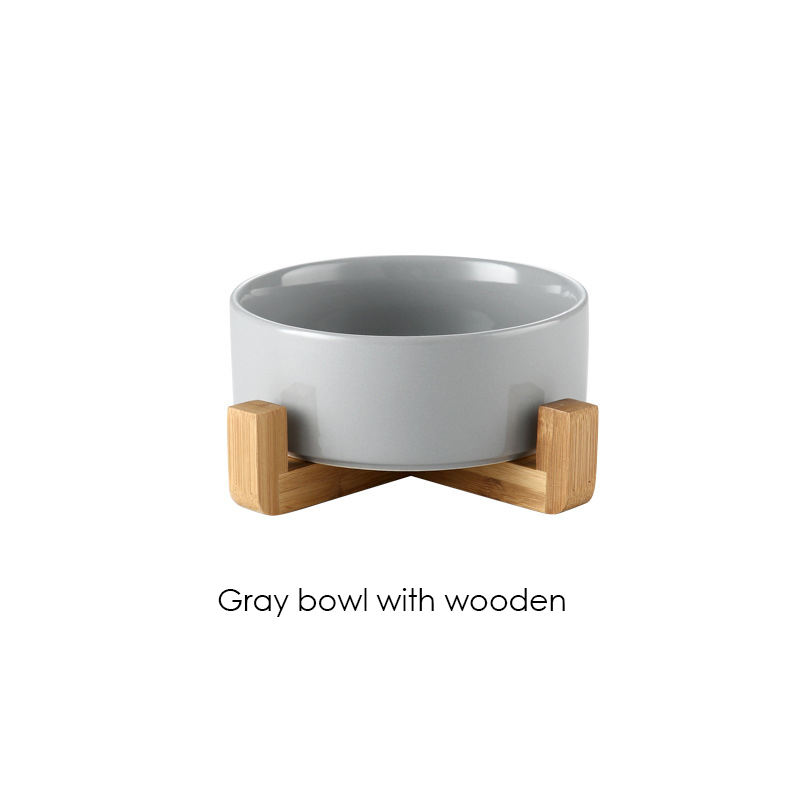 Bol gris avec support