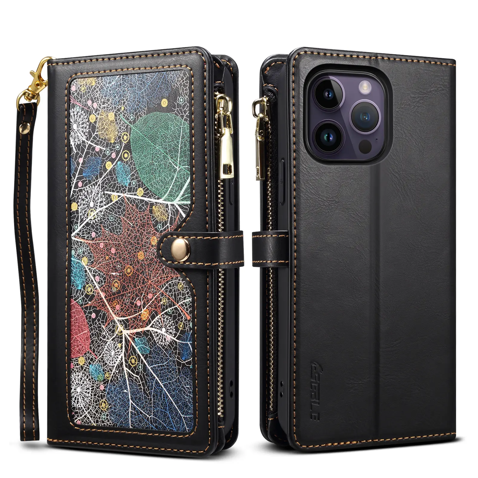 Luxus Business Wallet Pouch Cover Flip Leder Karten etui für iPhone 14 13 12 11 Pro Max Handy & Zubehör