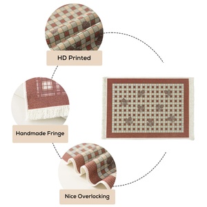 Thiết kế ban đầu giáng sinh placemats hình học bảng mat với rìa HD in PVC placemat cho bàn ăn giáng sinh Đảng - Product Image 6