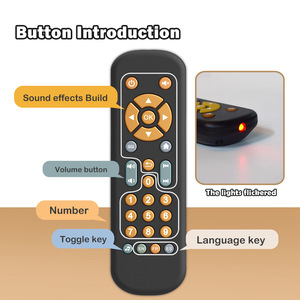 Mô phỏng TV điều khiển từ xa đồ chơi với một Silicone mềm bìa và nhiều ngôn ngữ giáo dục điện tử âm nhạc Đồ chơi cho bé - Product Image 6