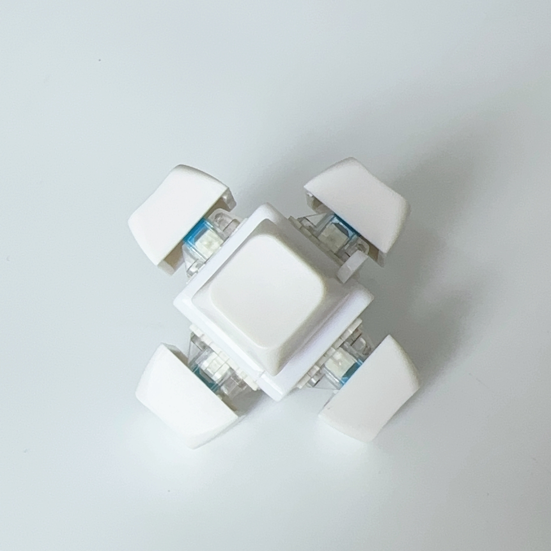 Six clés coquille blanche - blanc