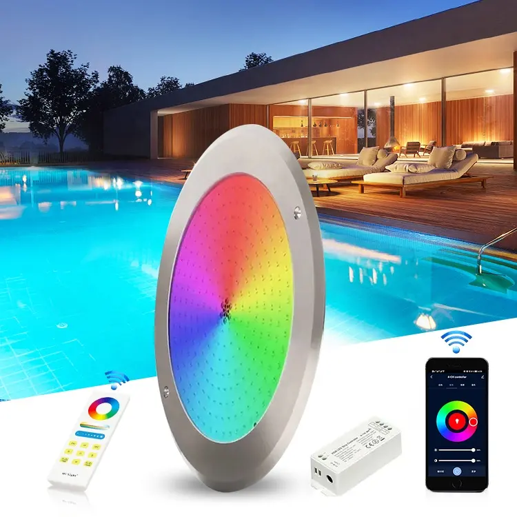 Ip68 Waterdichte 304/316ss Hars Gevulde Dc 12V Rgb Kleur Led Onderwater Zwembad Licht