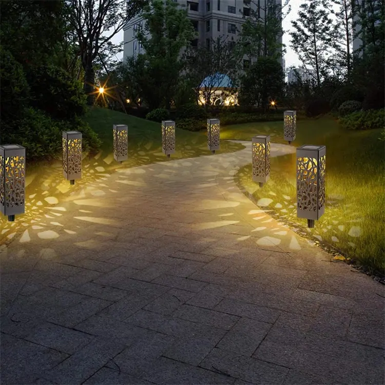 Hollow shadows Waterproof Lawn Patio pathway landscape garden big large size led Japanese pathway light