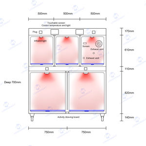 Cages pour animaux en acier inoxydable Longermay <span class=keywords><strong>Cage</strong></span> d'affichage pour animaux de compagnie en acier inoxydable vétérinaire - Product Image 6