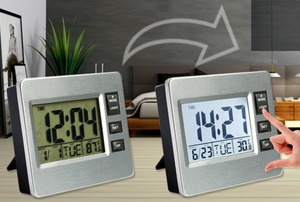 Moderne einfache LCD-Digitalanzeige Wecker mit stummer Lichtfunktion für Schüler Kinder Ältere Zeitlanger - Product Image 4
