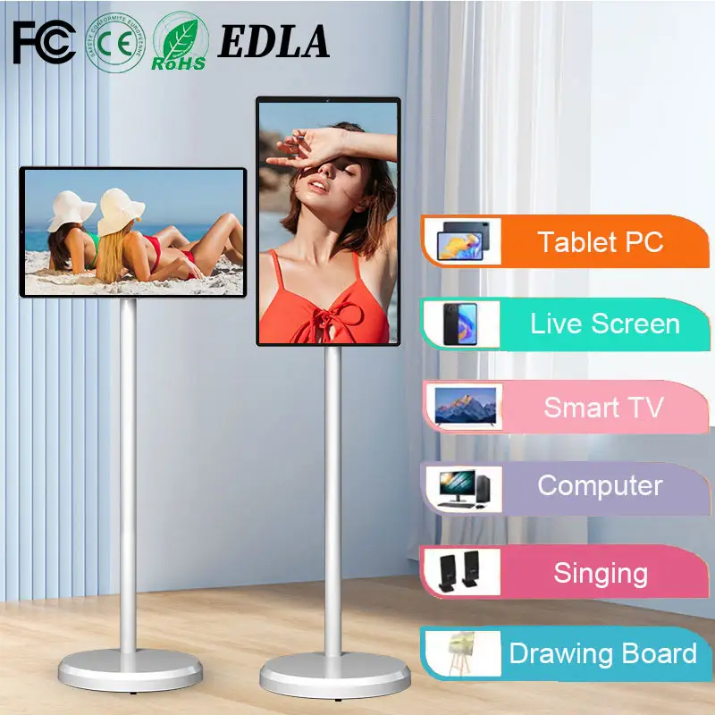 Standbyme Floor Standing Tv Intelligent Lcd Touch Screen 21,5 polegadas ginásio interativo Android Wifi Fitness Smart Tv