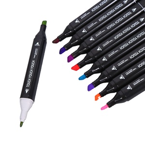 Set di 12 colori marcatori artistici a doppia punta per adulti e bambini punte a scalpello per il disegno
