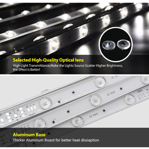 DC 24V 3030 CCT 10W/M Light Box Slim Lightbox Sign Dual White <strong>LED</strong> Strip Lens Diffuse Reflection Backlight Light Bar