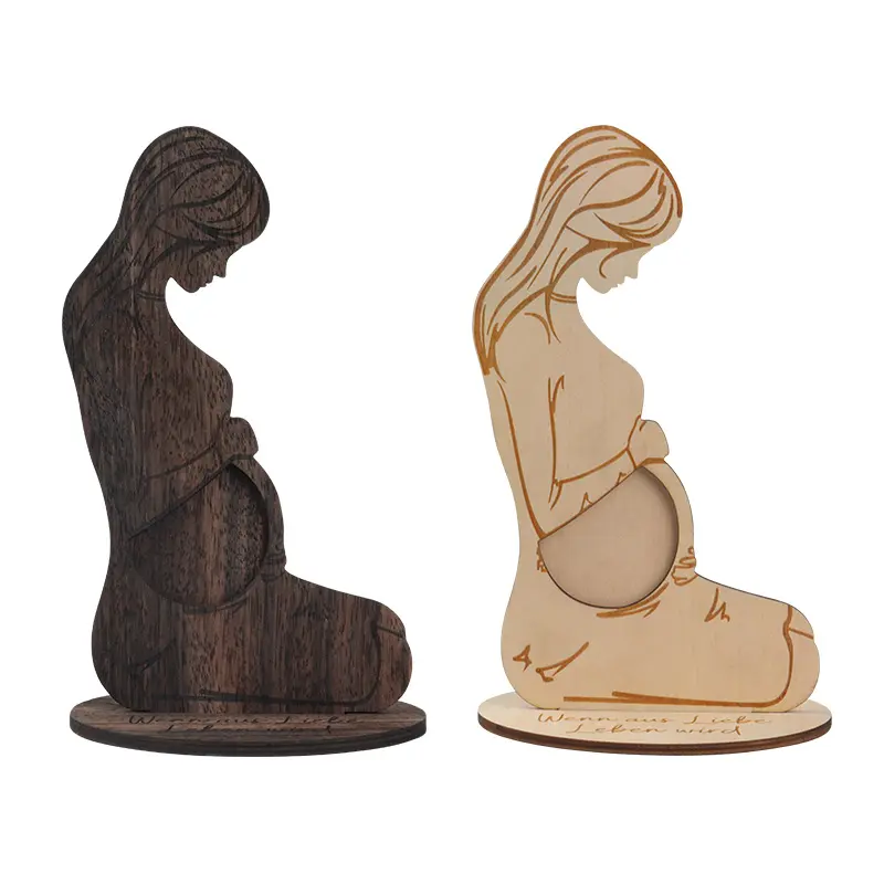 STOCK disponibili regali per donne incinte inciso in legno annuncio di gravidanza cornice per ultrasuoni cornice per foto sonogramma