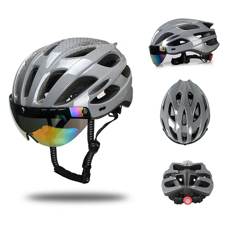 Casco de Ciclismo de seguridad para construcción de bicicletas para adultos, casco ajustable en molde de buena calidad para ciclismo de carretera