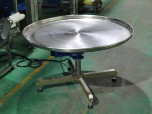 1.2m 1.5m可调电动工作台不锈钢收集台旋转圆形分拣工业旋转台 - Product Image 4