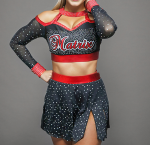 Rekabet için parlak Rhinestones amigo üniforma ile hızlı teslimat özel Cheer üniforma - Product Image 4