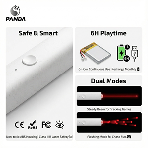 Puntatore USB Ricaricabile, Giocattolo Interattivo con Luce Rossa, Penna <span class=keywords><strong>Laser</strong></span> per Gatti, Gioco di Addestramento per Felini - Product Image 3