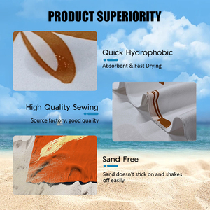 2025 toptan ücretsiz tasarım mikrofiber süet yaz dijital baskı logosu hızlı kuru Polyester baskılı özel plaj havlusu - Product Image 3