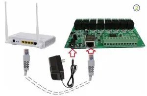 Relé de red de 8 canales IO de 8 vías personalizado Relé web Control dual Ethernet TCP Modbus - Product Image 3