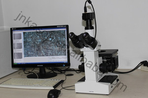 Microscopio Trinocular multifunción vertical, metalográfico, polarizador, Darkfield y luces duales, tipo ordenador, de China - Product Image 4