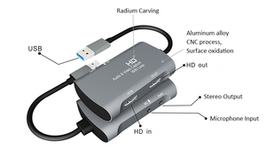 热卖高清采集卡进行直播现场录音盒高清 4k输入USB2.0 高清视频游戏采集卡 - Product Image 5