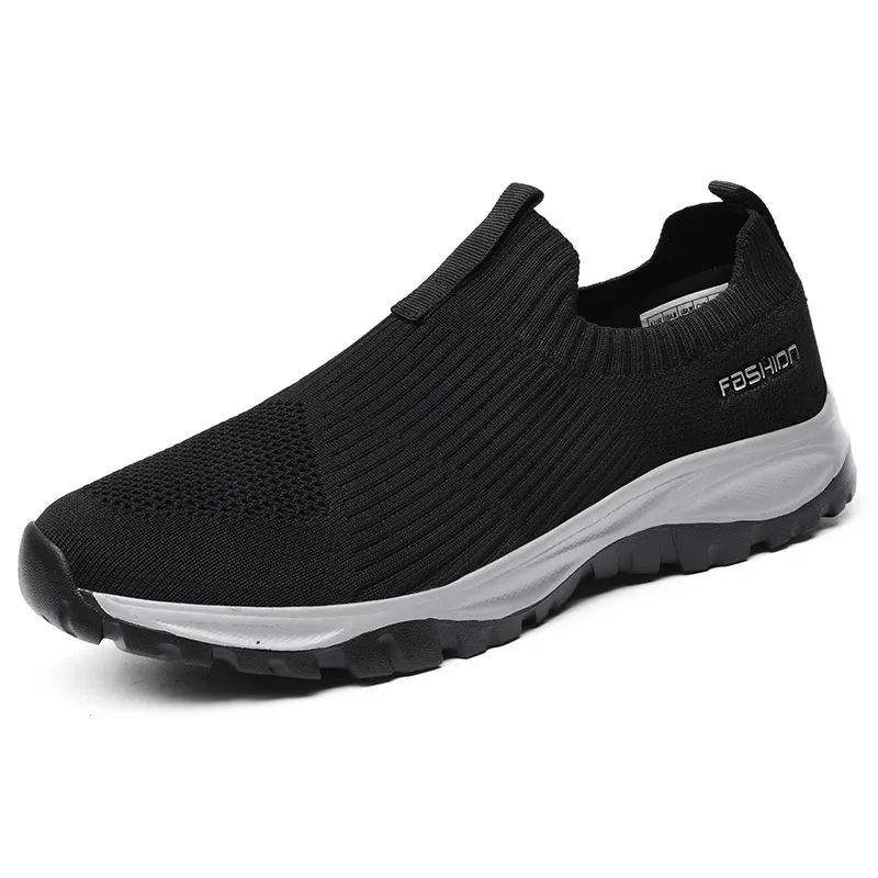 Zapatillas deportivas transpirables de punto para parejas, informales, para caminar