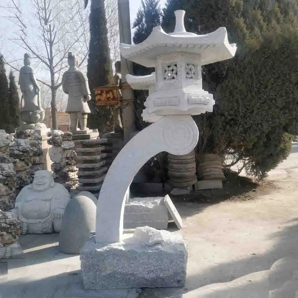 Intagliato a mano decorazione esterna kasuga lanterna cimitero lanterna di pietra giardino lanterne