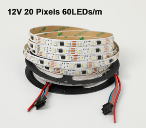 Progetto 12/24V RGBWW RGBCW RGBNW 60LED/m Pixel LED RGBIC nastro indirizzabile RGBW LED striscia di luce 12v - Product Image 3