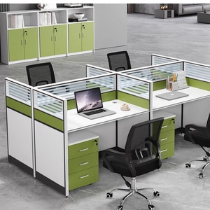 Los escritorios de oficina modulares de madera con gabinetes de almacenamiento y escritorios de computadora de estilo moderno están disponibles para venta al por mayor - Product Image 2