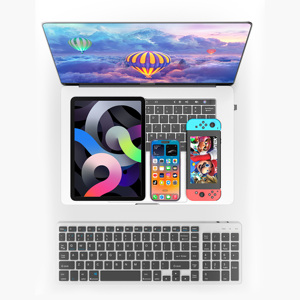 Coteci Slim 2.4G Bt Bàn Phím Không Dây Chuột Combo 102 Phím Có Thể Sạc Lại Ergonomic Văn Phòng Bàn Phím Chuột Thiết Lập Cho Máy Tính Xách Tay - Product Image 6