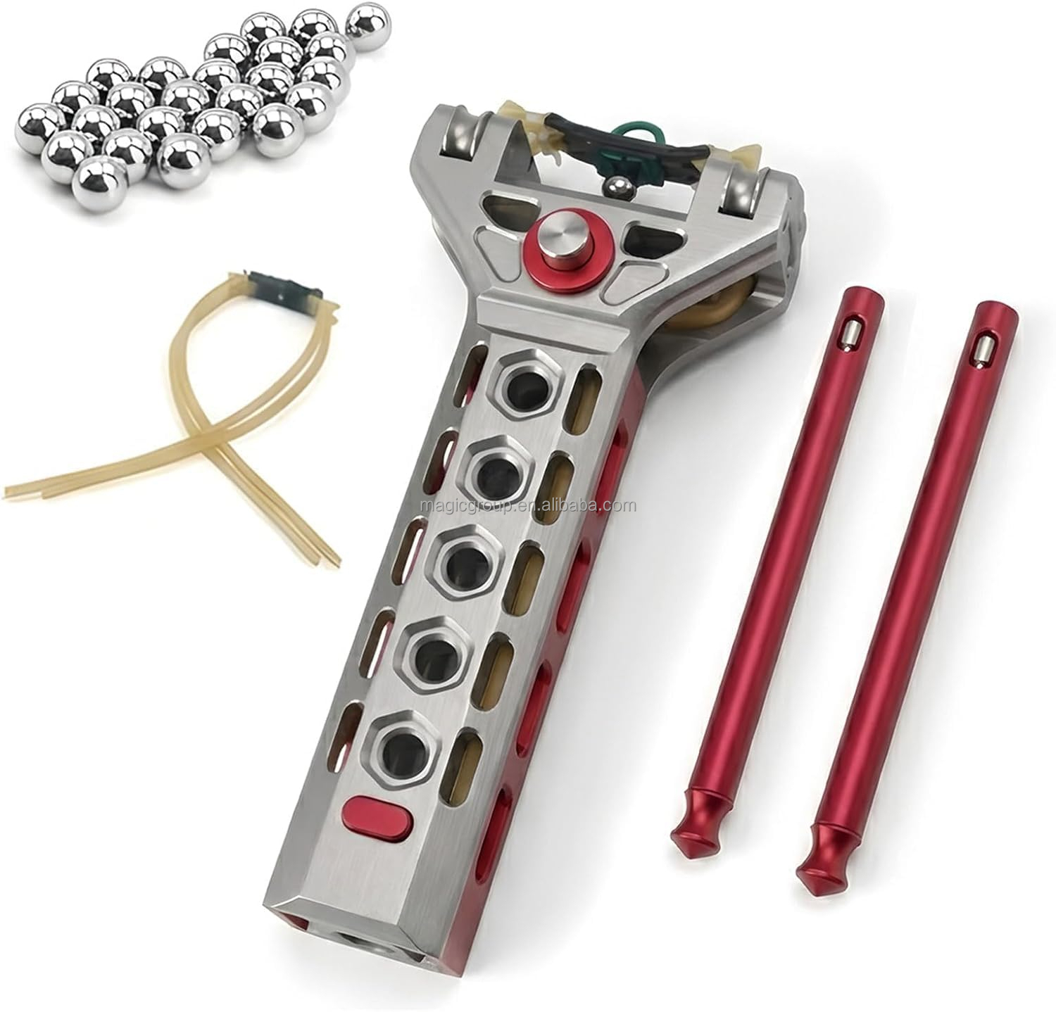 3 rubber bands + 1 extra magazine + 200 steel balls