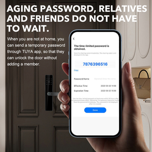 High <strong>Quality</strong> Waterproof Digital Door Knob Lock With Wifi Tuya App Fingerprint Keyless Unlock Gate Front Door Smart Door Lock - Product Image 4