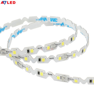 Smd2835 bendable 72 זיג זג פס אור אור לבן חם ip65 מדורג dc12/24v 5m ארוך עבור תיבות אור אולטרה דק